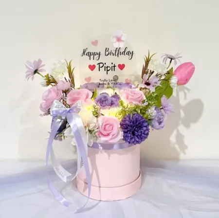 Bloom Box Akrilik Ucapan Ulang Tahun Pontianak
